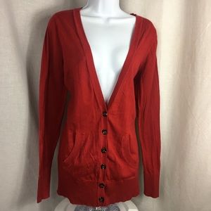 Red cardigan. Size XL.